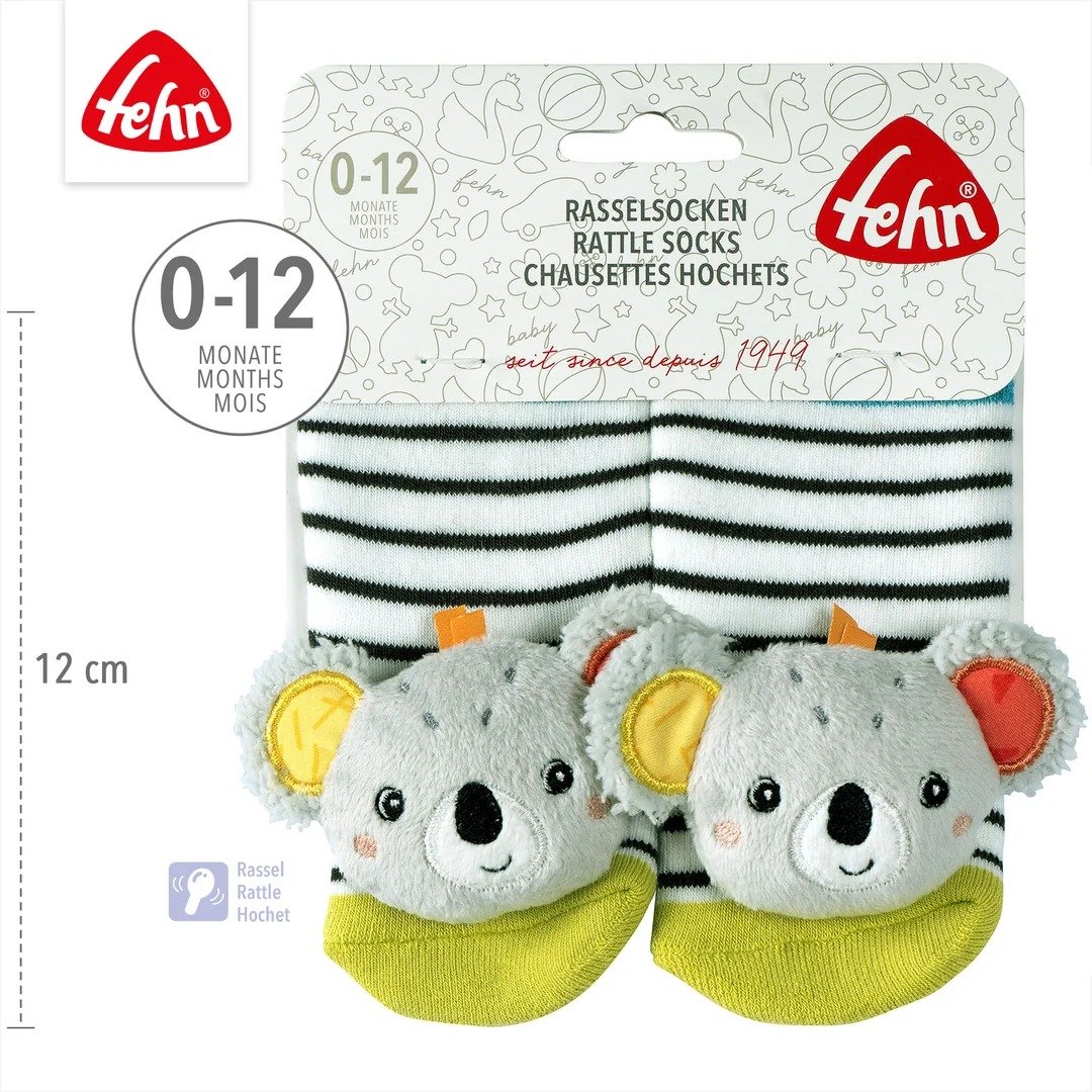 Fehn Koala dětské ponožky s chrastítkem