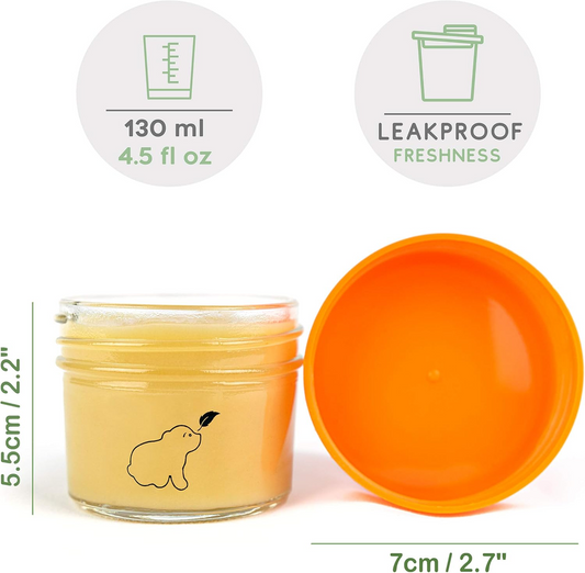 BUDDING BEAR skleněné nádoby skleničky 120 ml x 12