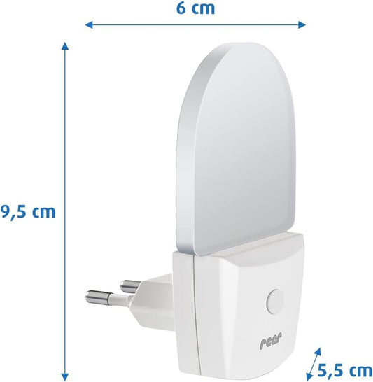 REER NightGuide LED noční světlo do zásuvky s vypínačem 6 x 9,5 cm