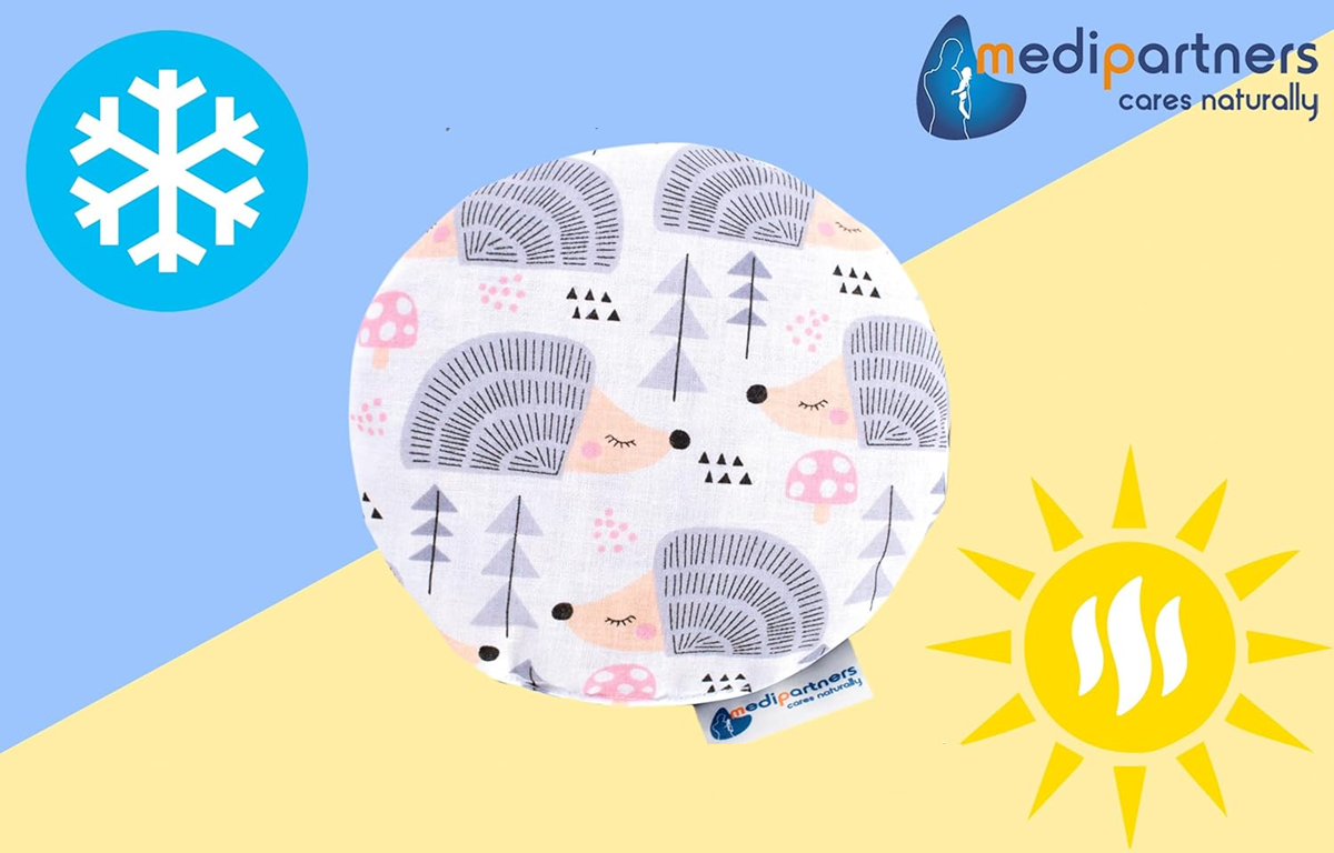 MEDI PARTNERS bavlněný termofor s třešňovými peckami JEŽEK 15 cm 180 g
