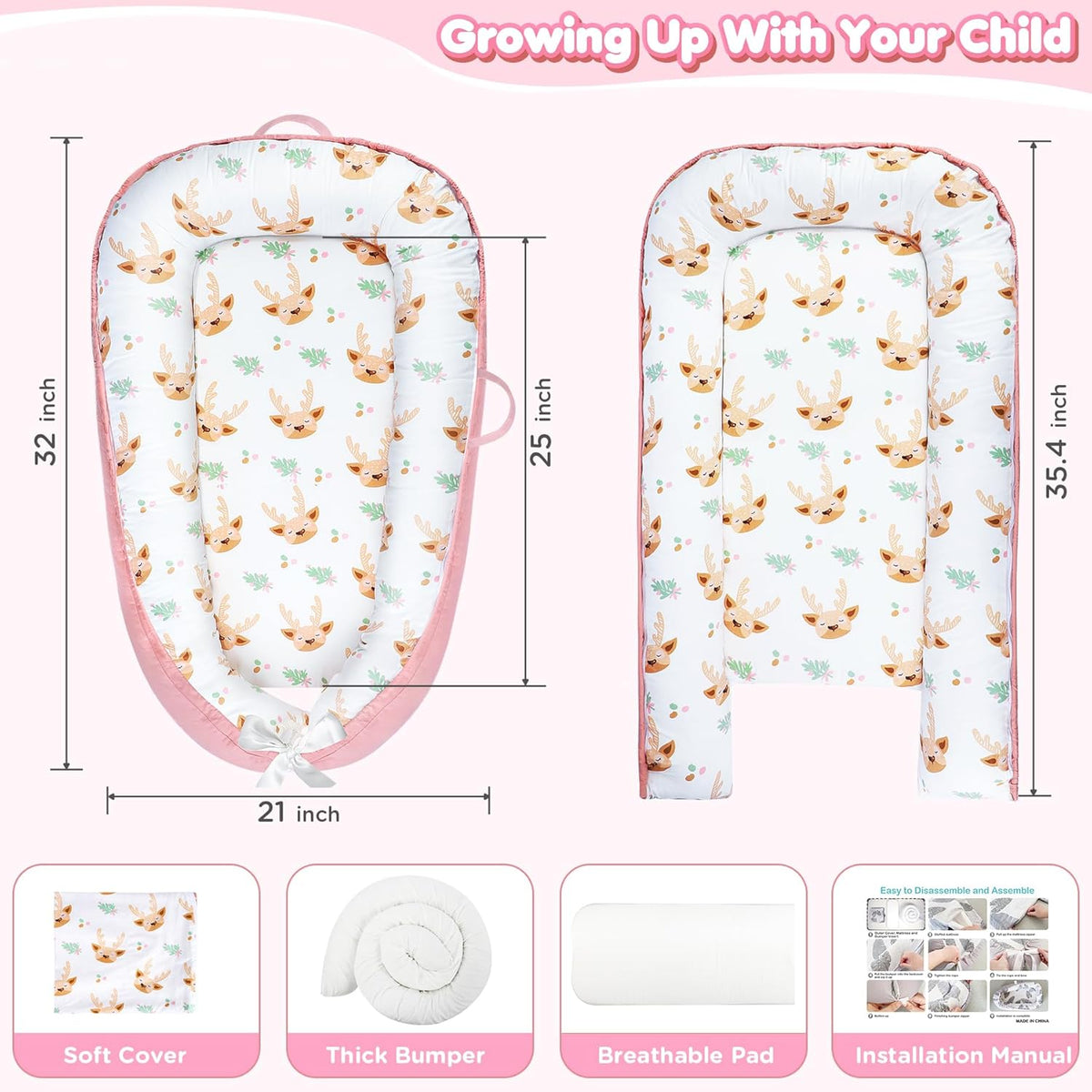 baby cocoon, nest for infants dimensions 90 x 50