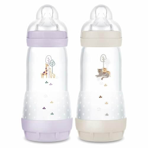 MAM Easy Start butelka antykolkowa 320 ml 4+ piaskowa – beżowy system antykolkowy z wentylowanym dnem miękki smoczek z…