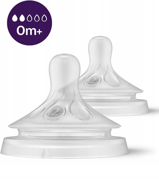 PHILIPS AVENT Natural RESPONSE dudlíky na lahve 0m+ x2
