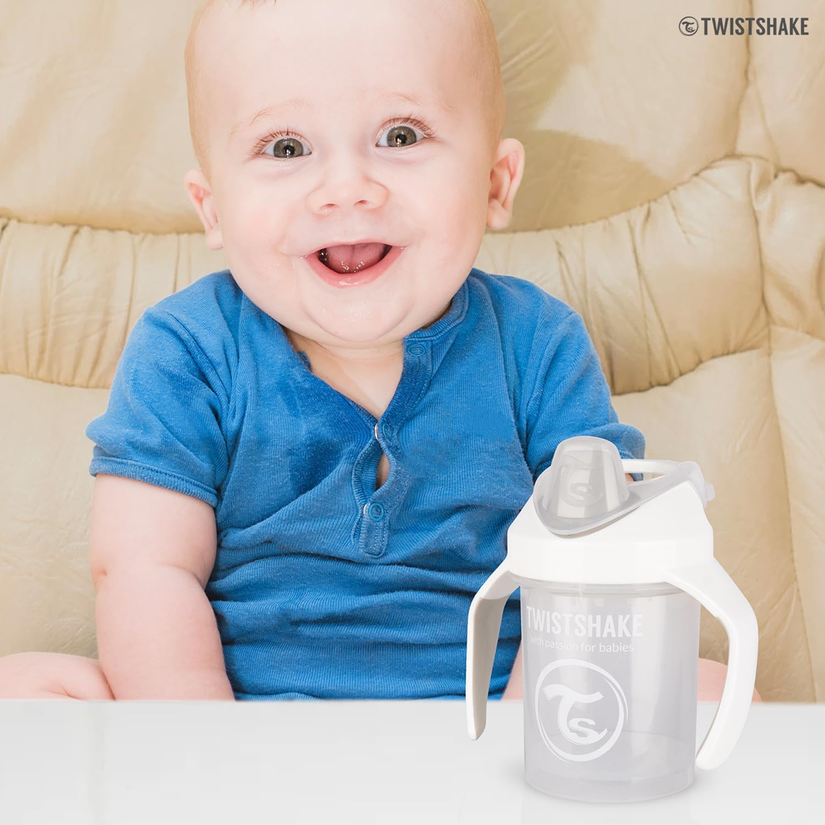 TWISTSHAKE Mini Cup non-spill cup with spout and blender, 230 ml, 4+ months