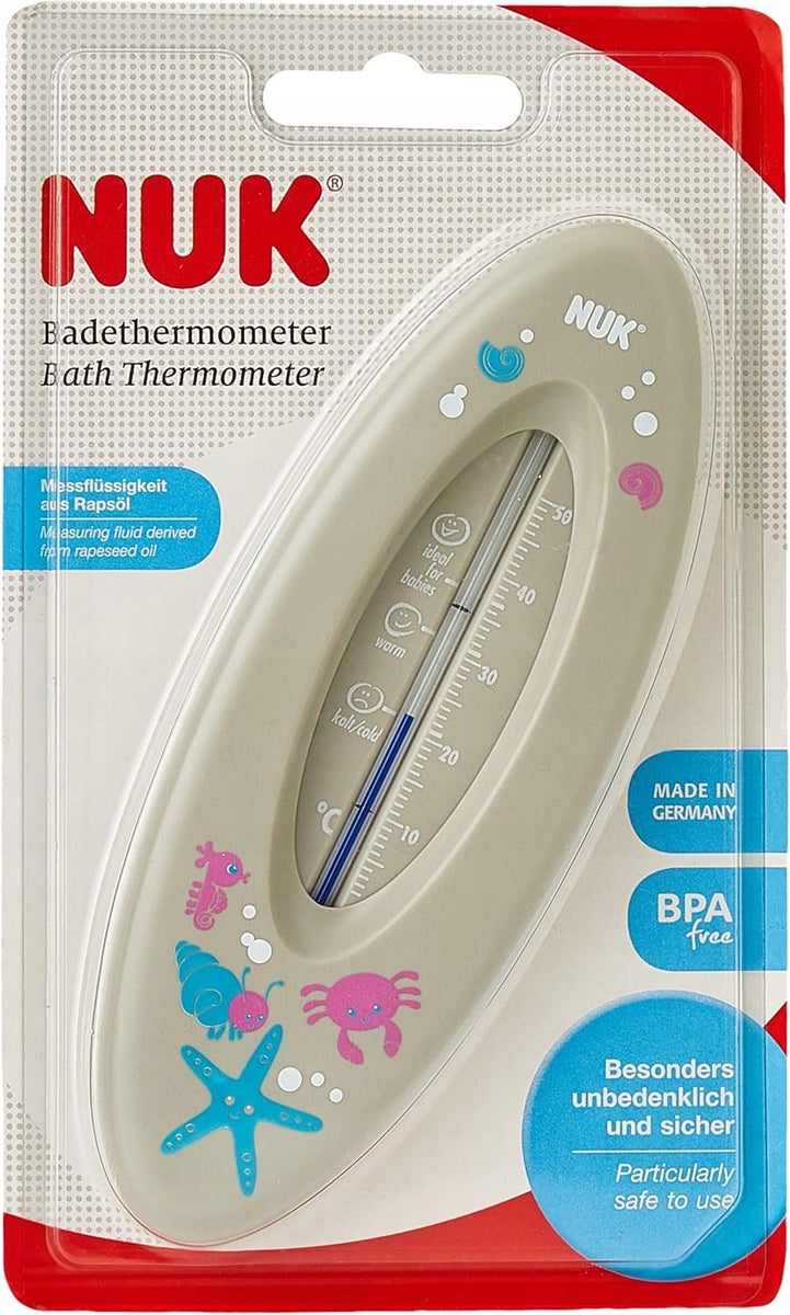 NUKbath thermometer with a sea creature motifcolour greywidth 6 cm, length 16 cmmaterial plasticBPA-freeNew