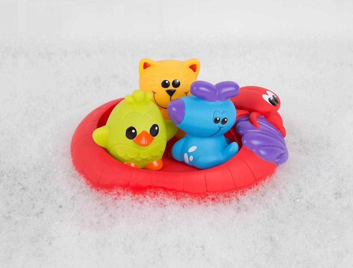PLAYGRO Splash and Float rubber bath toys 6+ months, 4 pieces