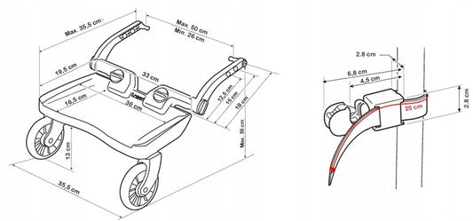 LASCAL Buggy Board Mini univerzálna platforma 22 kg