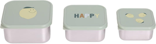 LASSIG Snackbox boîtes à goûter en acier x3