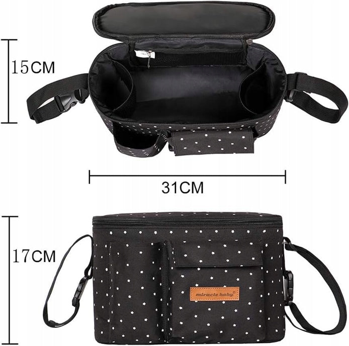 stroller organizer made of high-quality materials used in baby stroller production