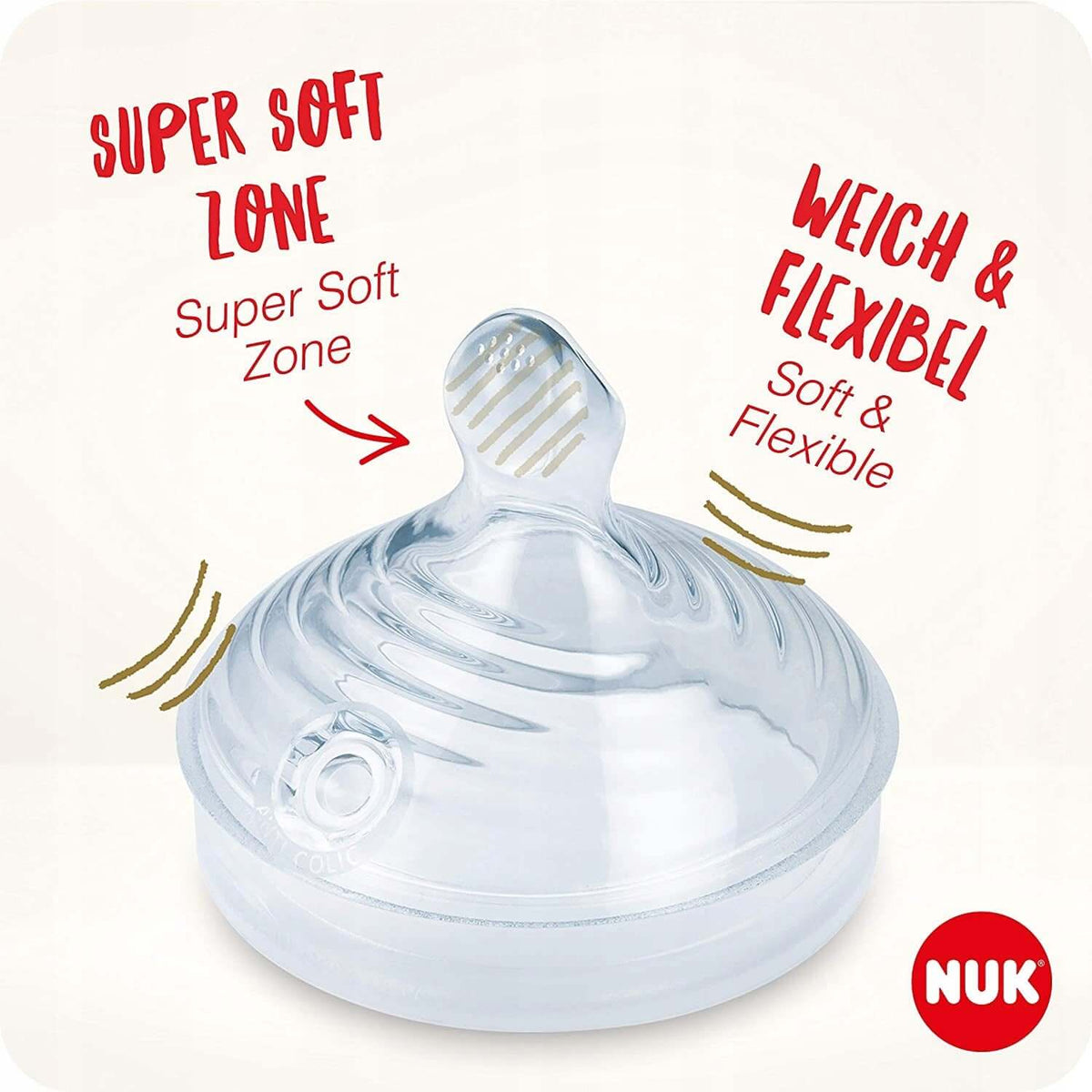 NUK Nature Sense sada lahví 3x, věk 6-18 m