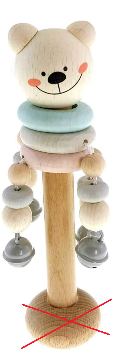 HESS rattle with teddy bear motif