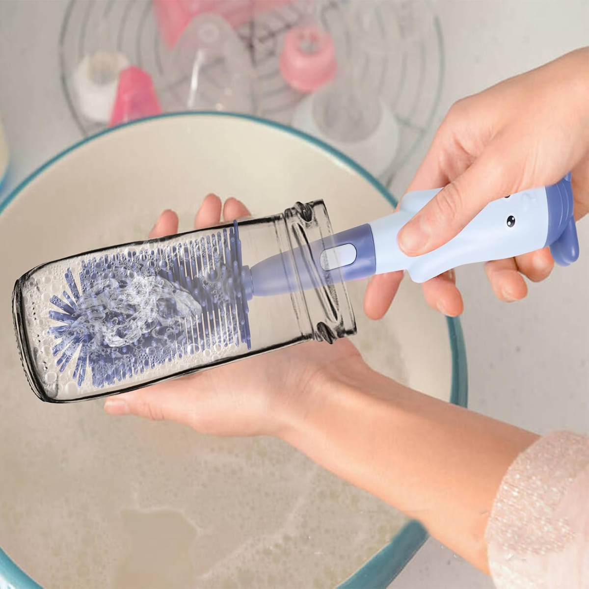 ABIRDON 3in1 bottle, nipple, and straw cleaning brushes