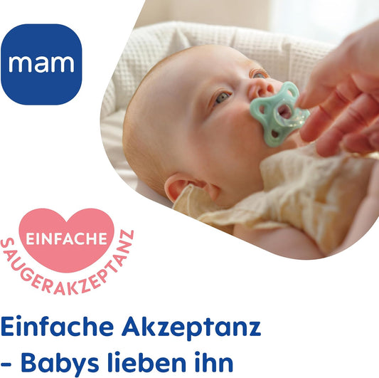 MAM Comfort silicone pacifiers 0–3 months, pink, 2 pcs – product image 2