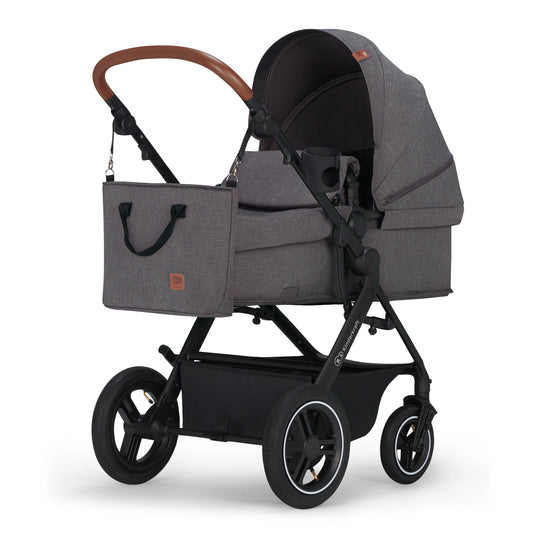 KINDERKRAFT B-TOUR 3w1 wózek wielofunkcyjny do 22kg + fotelik MINK PRO – LIGHT GREY – zdjęcie 2