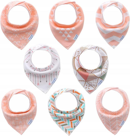 LULU MOON bryndáčky bandana na patent 0-36 měsíců x8