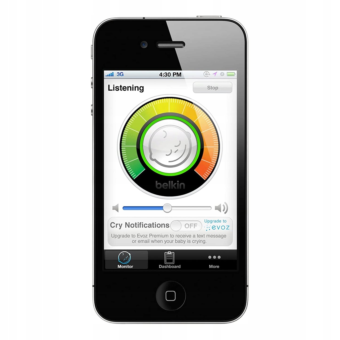 BELKIN WeMo Babydigital baby monitor for iOS devicescolour whitewidth 8 cm, height 10.5 cmmains/battery power