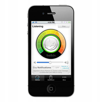 BELKIN WeMo Babydigital baby monitor for iOS devicescolour whitewidth 8 cm, height 10.5 cmmains/battery power