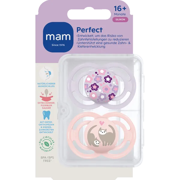 MAM Perfect silicone pacifier 16m+ x2