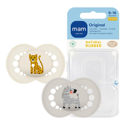 MAM Original smoczek uspokajający lateksowy x2 6-16m – nowy – zdjęcie 1