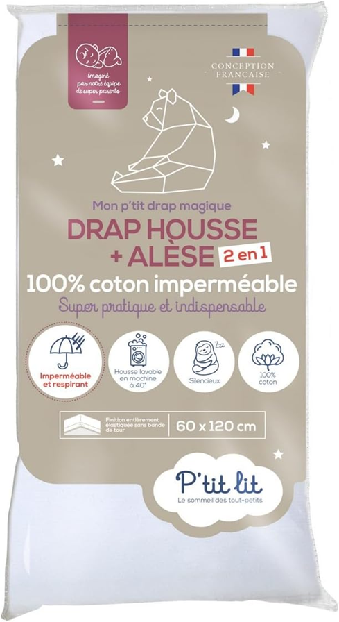 P'TIT LIT protecție impermeabilă pentru saltea 60x120 ALLERGOSTOP