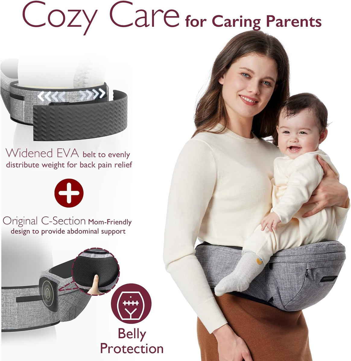 MOMCOZY nosítko na bok pro děti do 20 kg