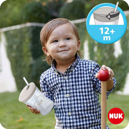 NUK zestaw do nauki picia kubek + 3 ustniki, kubek dla dziecka 12 m+ z ustnikiem Action Cup