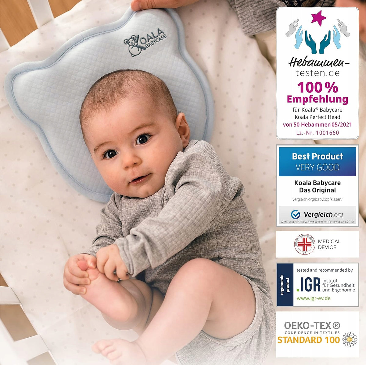 KOALA BABYCARE polštář pro kojence 0+ povlak