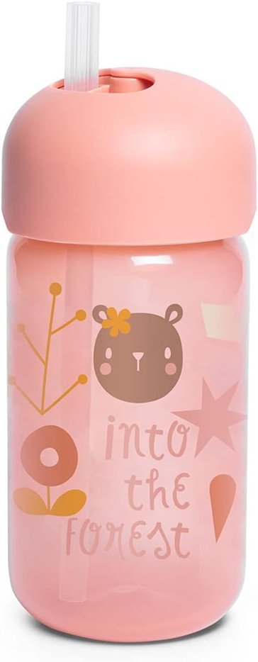 SUAVINEX Straw Trainer Cup cană anti-vărsare cu pai, 340 ml, 18 luni+
