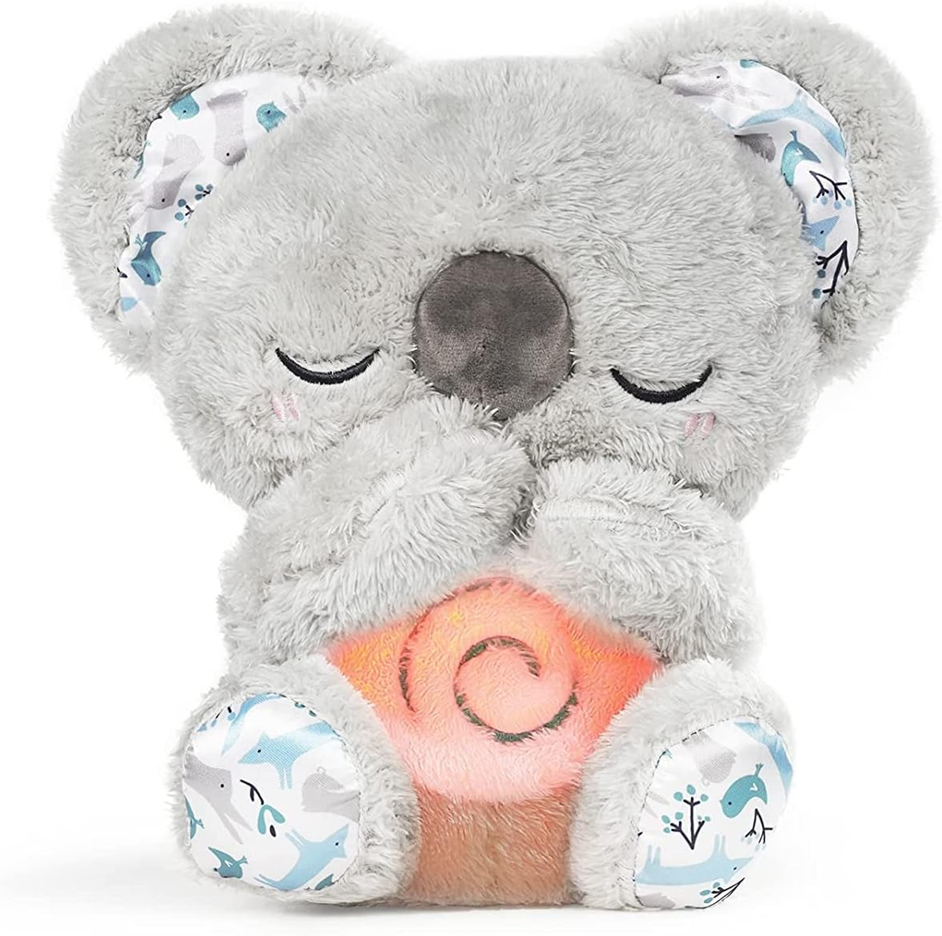 AUBY Spící MEDVÍDEK KOALA pohybující se bříško, ukolébavky, světýlko 25 cm