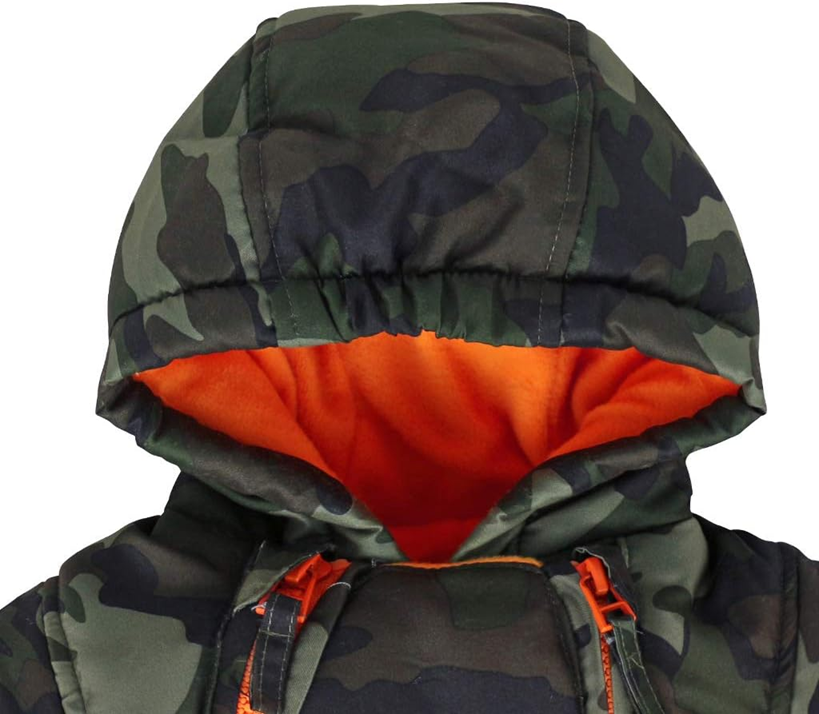 JIAMY zimný overal s kapucňou 9-12 mes. + rukavičky a topánočky
