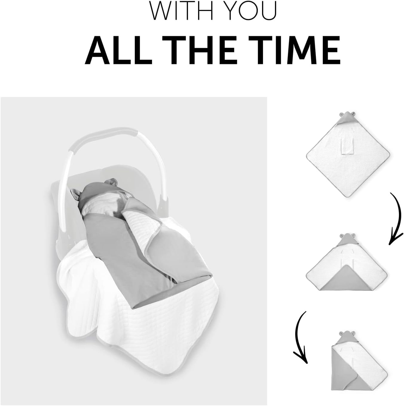 HAUCK SNUGGLE N DREAM car seat and stroller wrap blanket