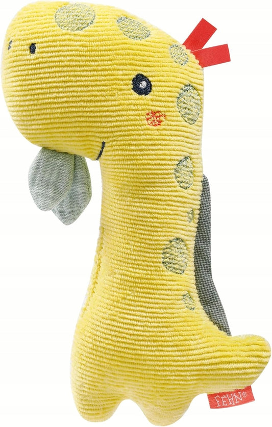 FEHN plyšová hračka s chrastítkem a pískátkem DINO 17,5 cm