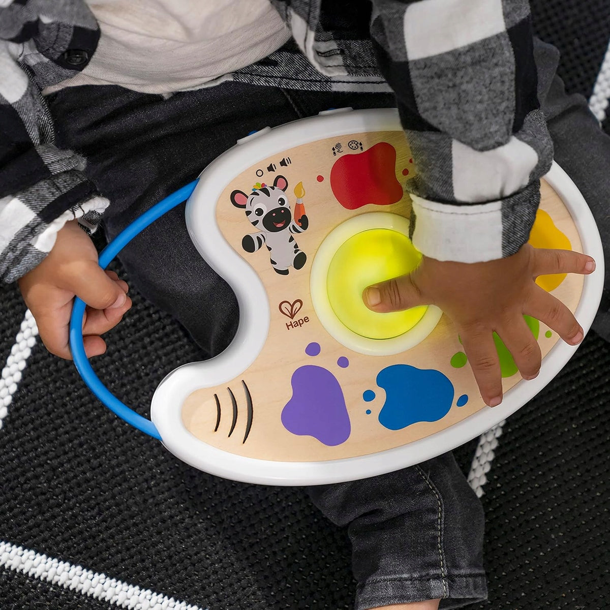HAPE Magic Touch hudební malířská paleta ve 3 jazycích 17,5 x 27 cm