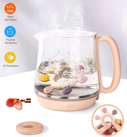 AKOLIK silikonovo-dřevěné kousátko masírující 10,8 cm 3 m+