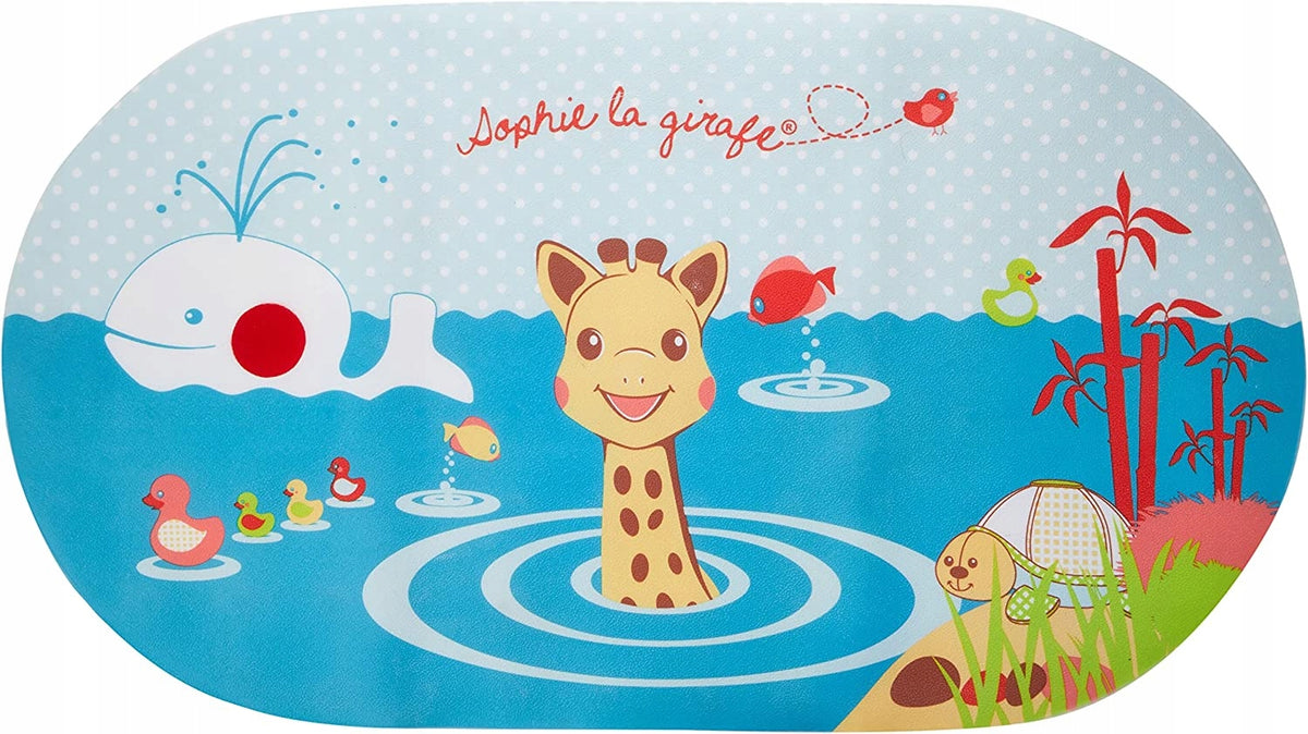 SOPHIE LA GIRAFE mata antypoślizgowa do kąpieli 39 x 69 cm