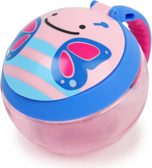 SKIP HOP Zoo Snack Cup dóza na svačiny MOTÝL 222 ml
