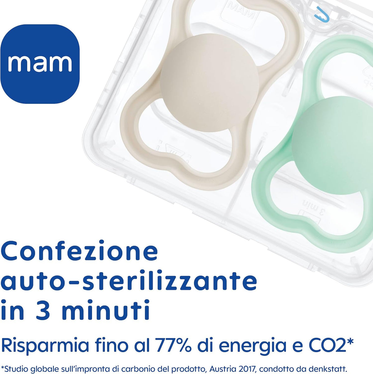 MAM Air Night silicone pacifier 16+ months x2 GLOW-IN-THE-DARK