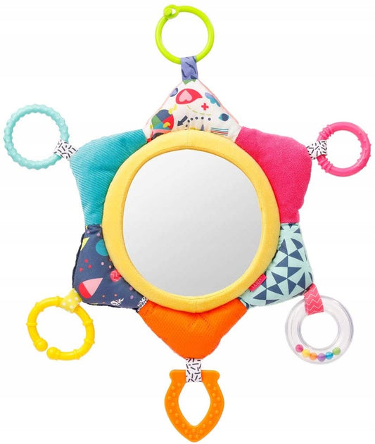 FEHN hangend speeltje met spiegeltje en speeltjes 34 cm