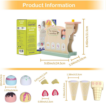 SMARTWO wooden ice cream making set