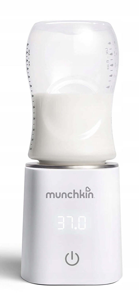 MUNCHKIN 37° cyfrowy podgrzewacz do butelek biały, cyfrowy podgrzewacz do mleka 37°C