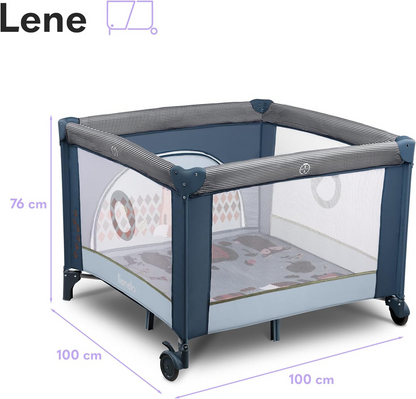 LIONELO FIE cestovní postýlka ohrádka 100x100cm DO 15KG