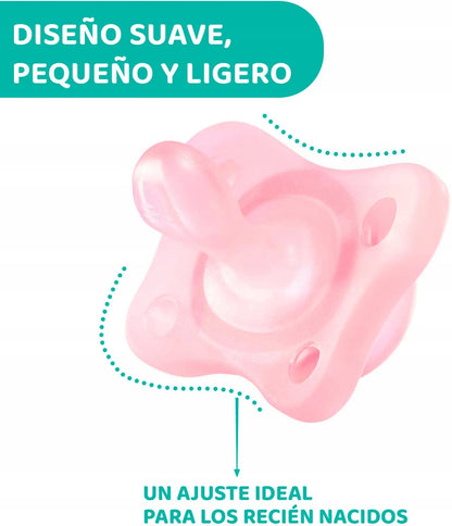 CHICCO PhysioForma suzetă x2 2-6 luni MINI SOFT