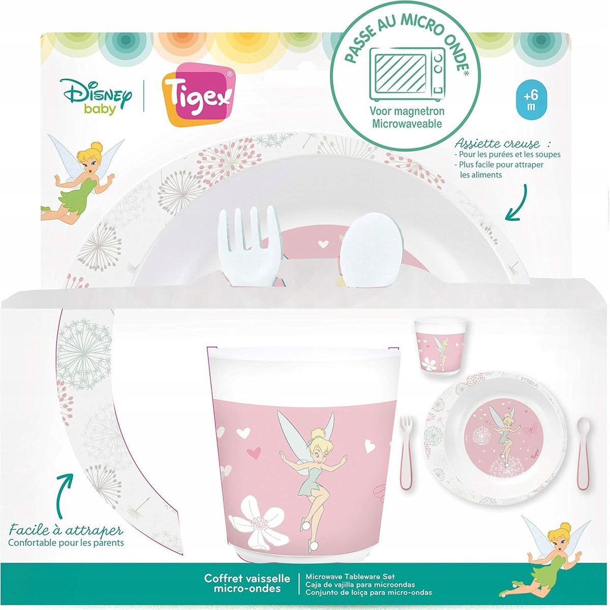 DISNEY BABY Tigex sada nádobí Tinkerbell 4ks.