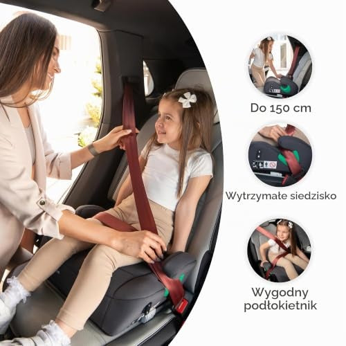 KikkaBoo i-Pop i-Size ISOFIX Booster Seat, 125-150 cm
