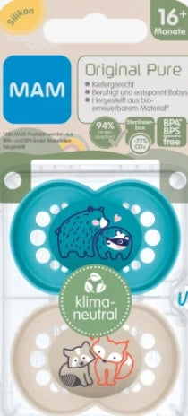MAM ORIGINAL PURE pacifier x2 16m+
