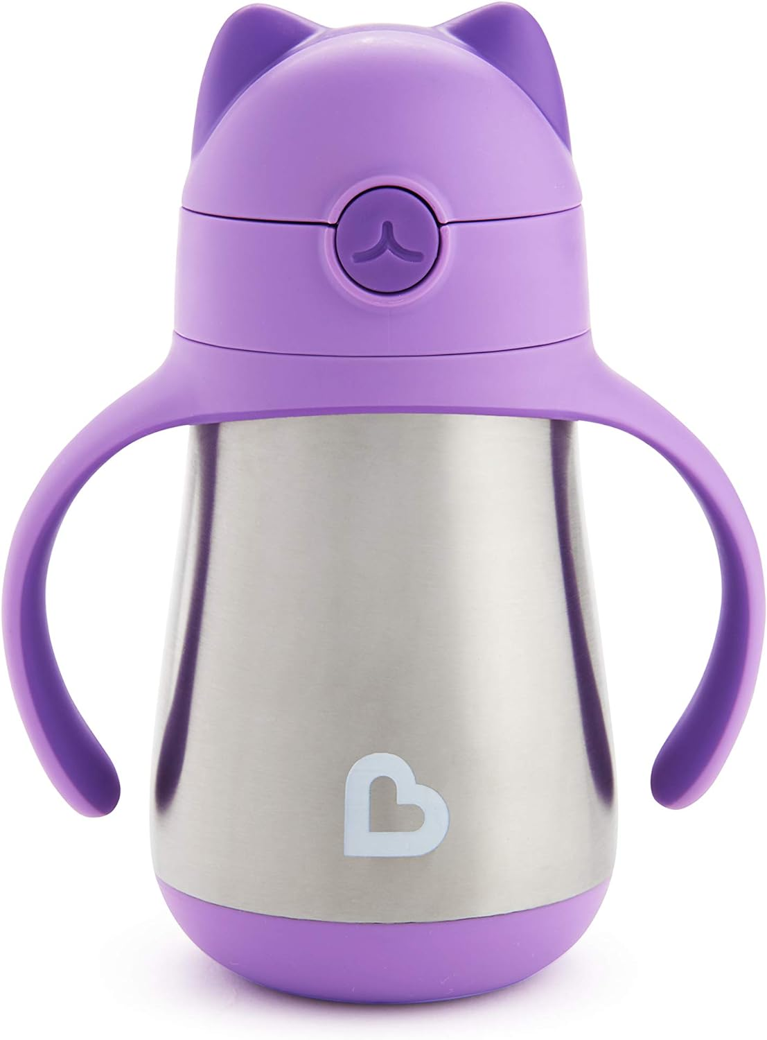MUNCHKIN Cool Cat stainless steel straw sippy cup, 237 ml