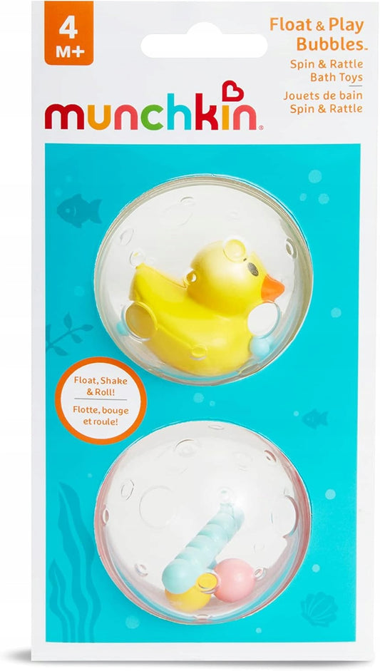 MUNCHKIN Float & Play bubliny s chrastítky do koupele 2 kusy