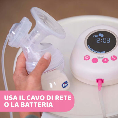 CHICCO Naturally elektromos mellszívó, rózsaszín