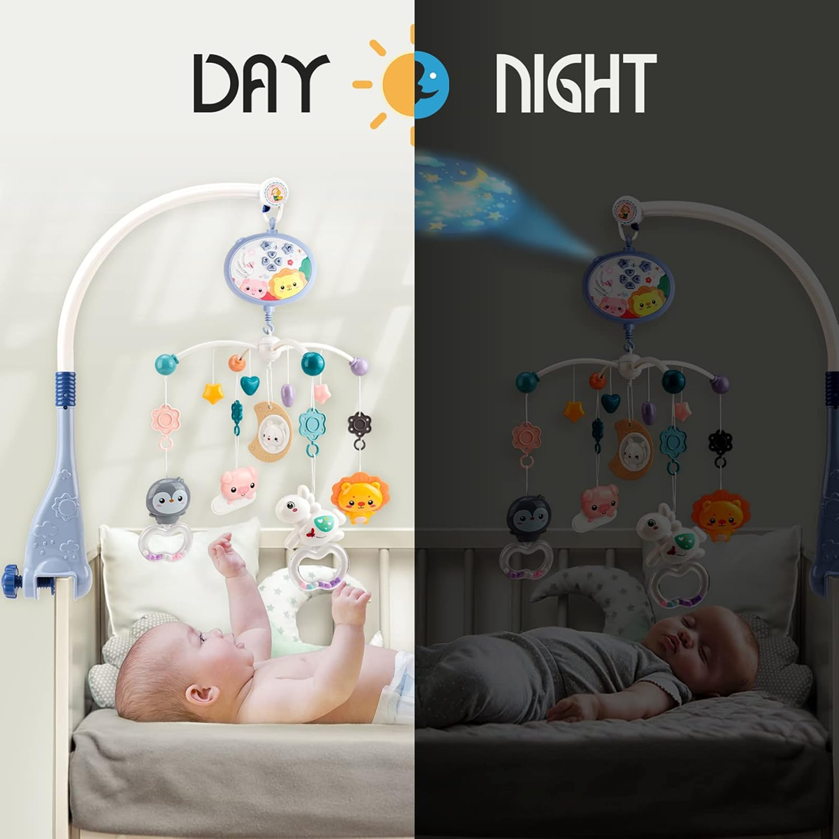 AMY & BENTON crib mobile + remote control