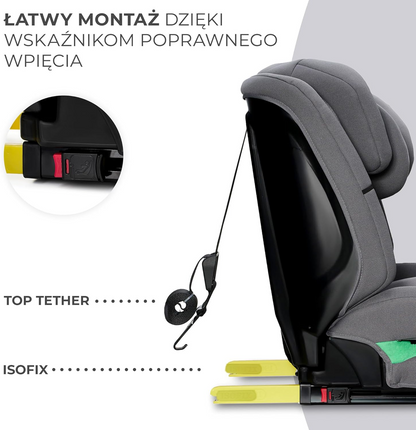 KINDERKRAFT SAFETY FIX 2 i-Size car seat group 1/2/3 - 9-36kg